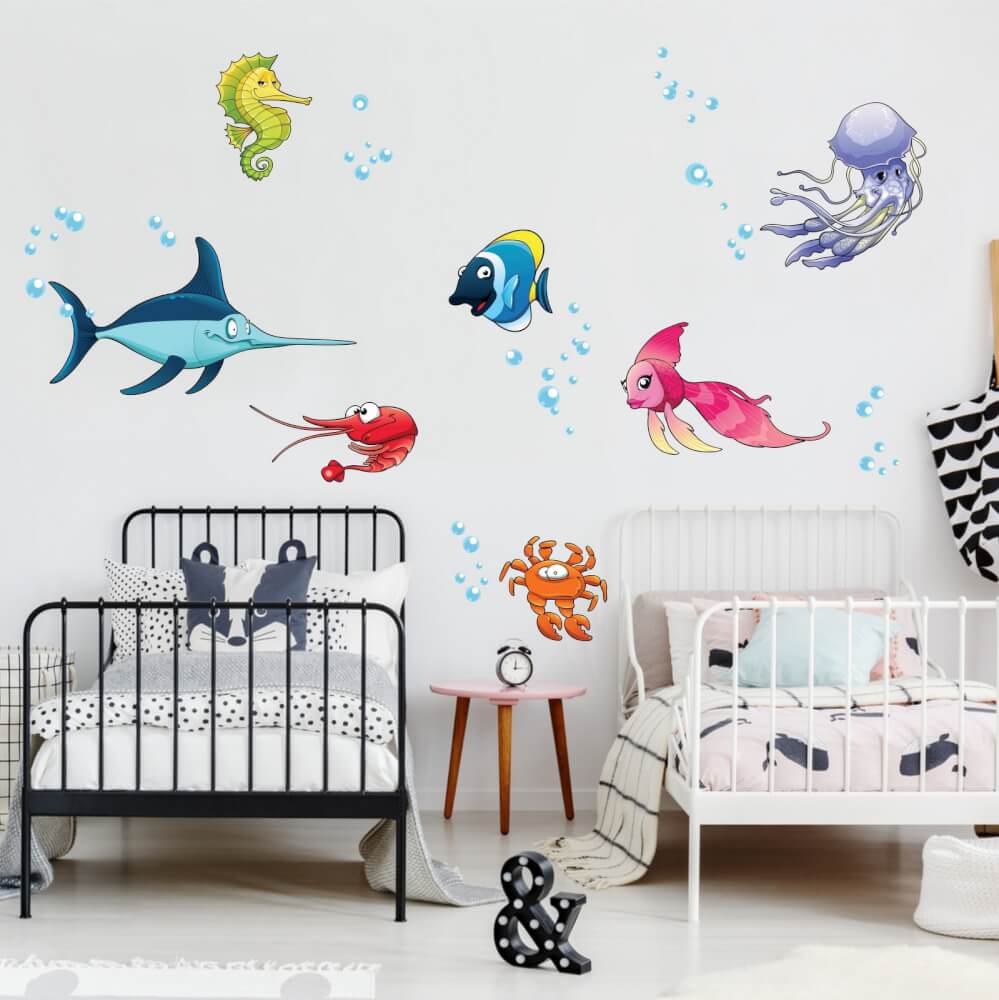Gli adesivi INSPIO del mondo sottomarino sono tra le decorazioni più belle  per la cameretta di un bambino.